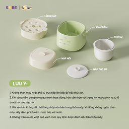 Nồi nấu chậm 1.0L Bear SC-4H10E nồi nấu cháo ăn dặm, hầm rau củ, nấu chè, chư…