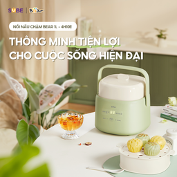 Nồi nấu chậm 1.0L Bear SC-4H10E nồi nấu cháo ăn dặm, hầm rau củ, nấu chè, chư…