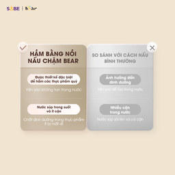 Nồi Nấu Chậm Bear 0,8L SB-NNC08 Bản Mới 7 Chế Độ Nấu Chưng Yến, Hầm Hấp Ninh C…
