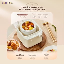 Nồi Nấu Chậm Bear 0,8L SB-NNC08 Bản Mới 7 Chế Độ Nấu Chưng Yến, Hầm Hấp Ninh C…