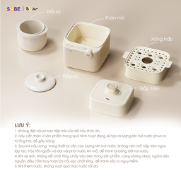 Nồi Nấu Chậm Bear 0,8L SB-NNC08 Bản Mới 7 Chế Độ Nấu Chưng Yến, Hầm Hấp Ninh C…