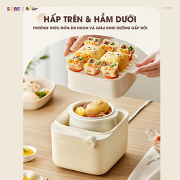 Nồi Nấu Chậm Bear 0,8L SB-NNC08 Bản Mới 7 Chế Độ Nấu Chưng Yến, Hầm Hấp Ninh C…