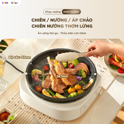 Nồi lẩu - nướng - hấp đa năng Bear 5L HOP-505QT Thiết Kế Tách Rời Nóng Nhanh