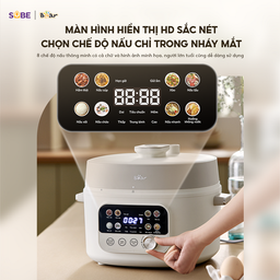 Nồi Áp Suất Điện 4L Bear SB-AS40W Đa Năng 8 Chế Độ Ninh Hầm Lẩu Nướng Sôi Nha…