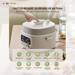 Nồi Áp Suất Điện 4L Bear SB-AS40W Đa Năng 8 Chế Độ Ninh Hầm Lẩu Nướng Sôi Nha…