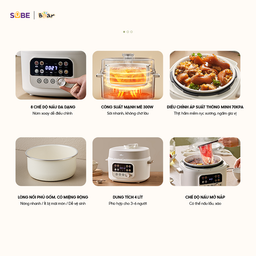 Nồi Áp Suất Điện 4L Bear SB-AS40W Đa Năng 8 Chế Độ Ninh Hầm Lẩu Nướng Sôi Nha…