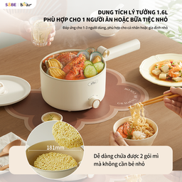 Nồi đa năng Bear MC-4H16G Nấu Lẩu Hầm Hấp Chiên Xào Lòng Nồi Chống Dính