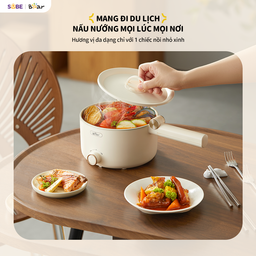 Nồi đa năng Bear MC-4H16G Nấu Lẩu Hầm Hấp Chiên Xào Lòng Nồi Chống Dính