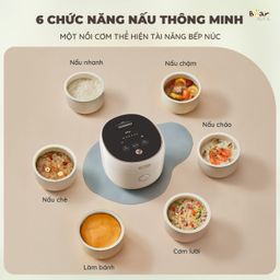Nồi Cơm Điện Tử Bear 3L SB-NC30B Lòng Nồi 6 Lớp Đa Năng Nấu Cơm Nấu Cháo Hầm H…
