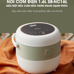 Nồi Cơm Điện Tử Đa Năng Bear 1,6L SB-NC16L Cảm Ứng Cảm Biến Nhiệt Chống Trào G…
