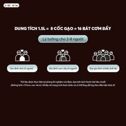 Nồi cơm điện Bear 4L RC-4H40Y, lòng nồi gang tráng men (lòng nồi 1.5L)