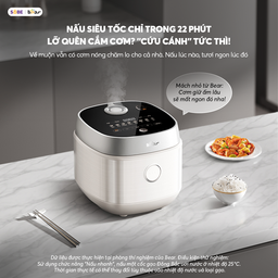 Nồi cơm điện Bear 4L RC-4H40Y, lòng nồi gang tráng men (lòng nồi 1.5L)