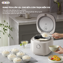 Nồi cơm điện Bear 4L RC-4H40Y, lòng nồi gang tráng men (lòng nồi 1.5L)