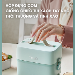 Hộp Cơm Cắm Điện Bear 2 Tầng 3 Ngăn Hâm Nóng Cực Nhanh Inox 304 An Toàn SB-HC12L