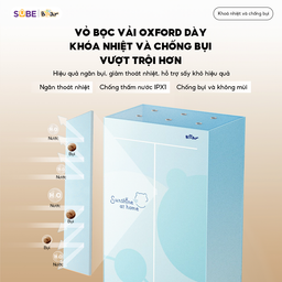 Tủ sấy quần áo gấp gọn Bear PCD-4H12G, dung tích 400l, khung thép