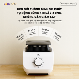 Tủ sấy quần áo gấp gọn Bear PCD-4H12G, dung tích 400l, khung thép