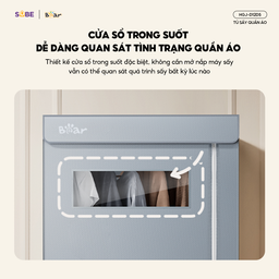 Tủ sấy quần áo Bear HGJ-D12D5 dung tích 475l, cài đặt giờ sấy tiện lợi