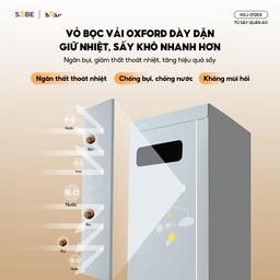 Tủ sấy quần áo Bear HGJ-D12D5 dung tích 475l, cài đặt giờ sấy tiện lợi