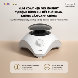 Tủ sấy quần áo Bear HGJ-D12D5 dung tích 475l, cài đặt giờ sấy tiện lợi