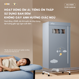 Tủ sấy quần áo Bear HGJ-D12D5 dung tích 475l, cài đặt giờ sấy tiện lợi