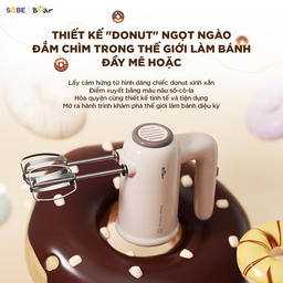 Máy đánh trứng cầm tay Bear HM-5H01J29,công suất 125W đánh bông lòng trắng trứ…