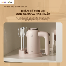 Máy đánh trứng cầm tay Bear HM-5H01J29,công suất 125W đánh bông lòng trắng trứ…
