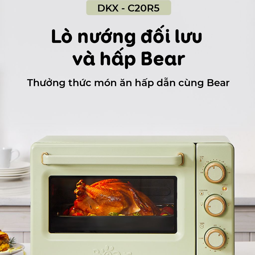 Nồi Chiên Hấp Bear 18L Thiết Kế Nhỏ Gọn Đa Năng - DKX-C20R5