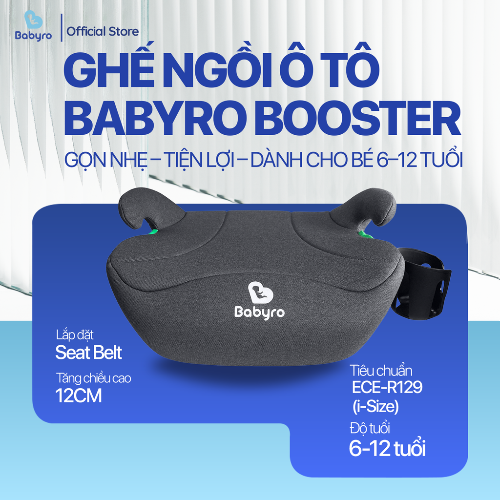 Ghế ô tô cho bé BABYRO BOOSTER (G102A) - KHÔNG ISOFIX