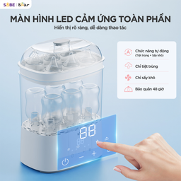 Máy Tiệt Trùng Bình Sữa Bear Tiệt Trùng Hơi Nước, Sấy Khô Bảo Quản 48 Giờ An T…