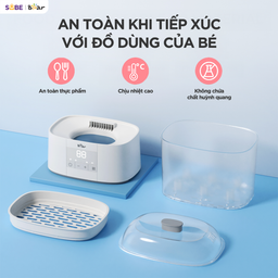 Máy Tiệt Trùng Bình Sữa Bear Tiệt Trùng Hơi Nước, Sấy Khô Bảo Quản 48 Giờ An T…