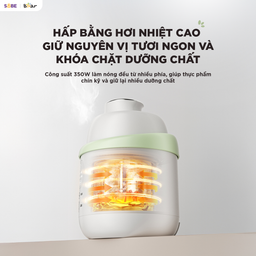 Máy Xay Nấu Thức Ăn Cho Bé Bear 0.35L Lưỡi Dao 3 Tầng 6 Lưỡi BFM-045KN