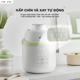 Máy Xay Nấu Thức Ăn Cho Bé Bear 0.35L Lưỡi Dao 3 Tầng 6 Lưỡi BFM-045KN