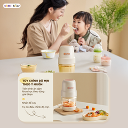 Máy Xay Ăn Dặm Bear 0.3L Cối Thủy Tinh Máy Xay Cháo Mini Máy Xay Thịt Ăn Dặm C…