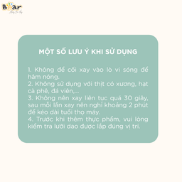 Máy xay ăn dặm 0,6L Bear Xay đa năng, tiện dụng cho bé GR-B06V1