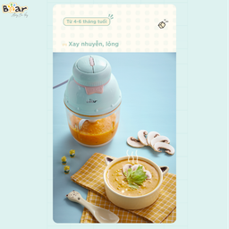 Máy xay ăn dặm 0,6L Bear Xay đa năng, tiện dụng cho bé GR-B06V1