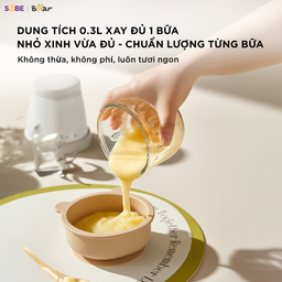 (GIÁ ĐỘC QUYỀN) Máy xay ăn dặm 8 lưỡi 0.3L Bear CH-5H02D24 (2 màu Trắng - Vàng)