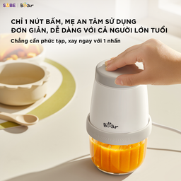 (GIÁ ĐỘC QUYỀN) Máy xay ăn dặm 8 lưỡi 0.3L Bear CH-5H02D24 (2 màu Trắng - Vàng)