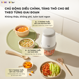 (GIÁ ĐỘC QUYỀN) Máy xay ăn dặm 8 lưỡi 0.3L Bear CH-5H02D24 (2 màu Trắng - Vàng)