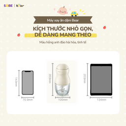 (GIÁ ĐỘC QUYỀN) Máy xay Bear 0.3l GR-B03V8, phù hợp xay đồ ăn dặm, xay gia vị,…