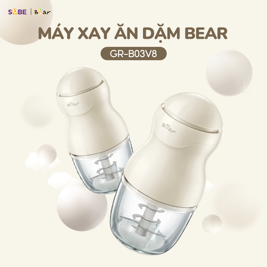 (GIÁ ĐỘC QUYỀN) Máy xay Bear 0.3l GR-B03V8, phù hợp xay đồ ăn dặm, xay gia vị,…