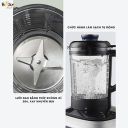 (GIÁ ĐỘC QUYỀN) Máy Làm Sữa Hạt Bear Đa Năng 1,5L Chống Ồn Cao Cấp, Xay Sinh T…