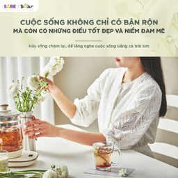 Bình pha trà Bear 1.5L HK-5H15L96 có lõi lọc 16 chức năng pha trà đun nước giữ…