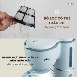 Máy Pha Cà Phê Mini BEAR nhỏ gọn tiện dụng pha trà, pha coffee, tự động giữ ấm…