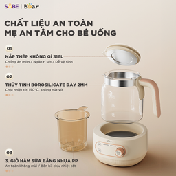 Máy Đun Nước Pha Sữa BEAR 1.2L Đun Nước Hâm Sữa Giữ Nhiệt Cho Mẹ Máy Hâm Sữa C…