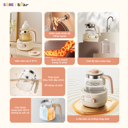 Máy Đun Nước Pha Sữa BEAR 1.2L Đun Nước Hâm Sữa Giữ Nhiệt Cho Mẹ Máy Hâm Sữa C…