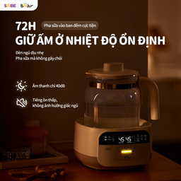 Máy đun nước và hâm sữa 1.3L Bear WW-4H12W - Có khay hâm - Pha sữa, rã đông sữ…