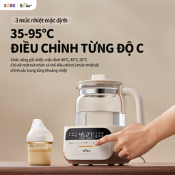 Máy đun nước và hâm sữa 1.3L Bear WW-4H12W - Có khay hâm - Pha sữa, rã đông sữ…