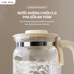 Máy đun nước và hâm sữa 1.3L Bear WW-4H12W - Có khay hâm - Pha sữa, rã đông sữ…