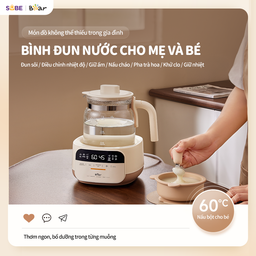 Máy đun nước và hâm sữa 1.3L Bear WW-5H12N - Pha sữa, rã đông sữa mẹ - Giữ ấm