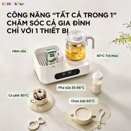 Máy Hâm Sữa Tiệt Trùng Bear 1.3L Đun Nước Pha Sữa Cho Bé Máy Tiệt Trùng Vệ Sin…